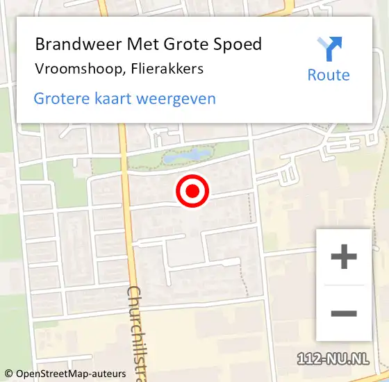 Locatie op kaart van de 112 melding: Brandweer Met Grote Spoed Naar Vroomshoop, Flierakkers op 9 november 2023 16:36