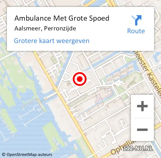 Locatie op kaart van de 112 melding: Ambulance Met Grote Spoed Naar Aalsmeer, Perronzijde op 9 november 2023 23:19