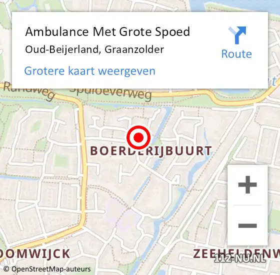 Locatie op kaart van de 112 melding: Ambulance Met Grote Spoed Naar Oud-Beijerland, Graanzolder op 10 november 2023 11:59