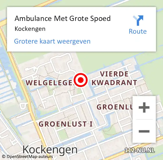 Locatie op kaart van de 112 melding: Ambulance Met Grote Spoed Naar Kockengen op 10 november 2023 12:43