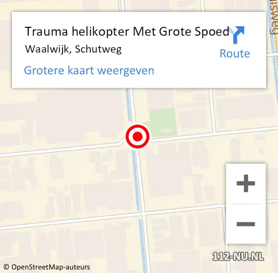 Locatie op kaart van de 112 melding: Trauma helikopter Met Grote Spoed Naar Waalwijk, Schutweg op 10 november 2023 13:37