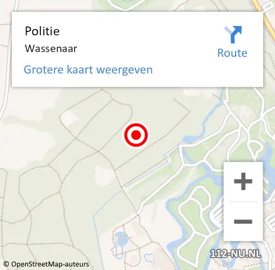 Locatie op kaart van de 112 melding: Politie Wassenaar op 10 november 2023 15:05