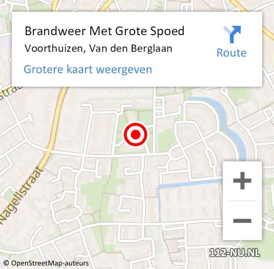 Locatie op kaart van de 112 melding: Brandweer Met Grote Spoed Naar Voorthuizen, Van den Berglaan op 10 november 2023 16:45