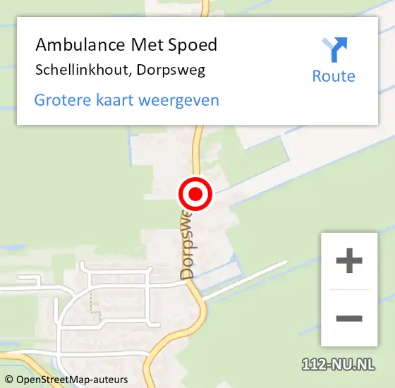 Locatie op kaart van de 112 melding: Ambulance Met Spoed Naar Schellinkhout, Dorpsweg op 14 september 2014 21:57