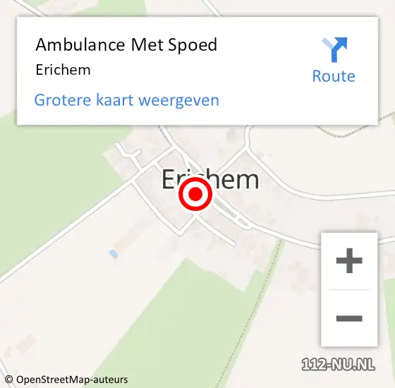 Locatie op kaart van de 112 melding: Ambulance Met Spoed Naar Erichem op 10 november 2023 20:47