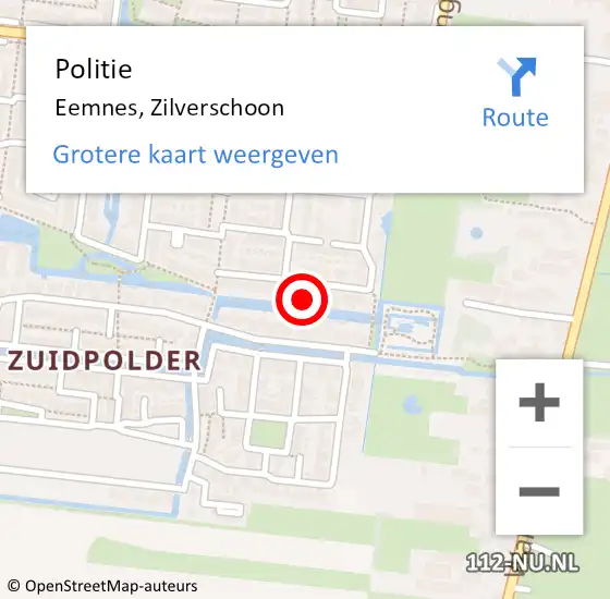 Locatie op kaart van de 112 melding: Politie Eemnes, Zilverschoon op 11 november 2023 12:52
