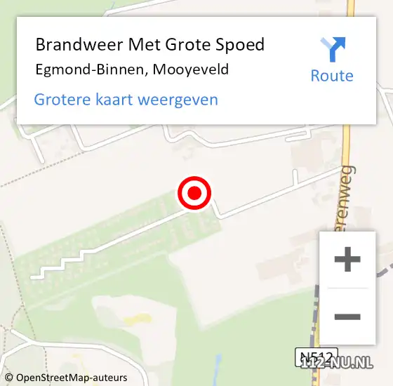 Locatie op kaart van de 112 melding: Brandweer Met Grote Spoed Naar Egmond-Binnen, Mooyeveld op 12 november 2023 06:17