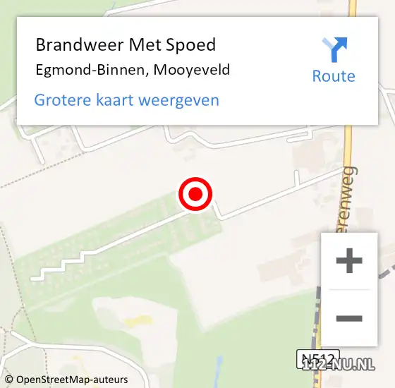 Locatie op kaart van de 112 melding: Brandweer Met Spoed Naar Egmond-Binnen, Mooyeveld op 12 november 2023 09:26