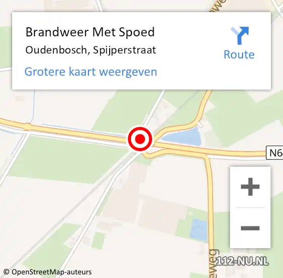 Locatie op kaart van de 112 melding: Brandweer Met Spoed Naar Oudenbosch, Spijperstraat op 13 november 2023 10:07
