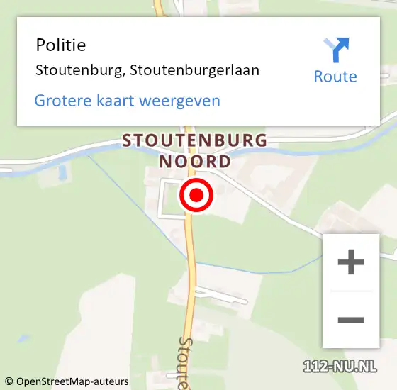 Locatie op kaart van de 112 melding: Politie Stoutenburg, Stoutenburgerlaan op 13 november 2023 14:14