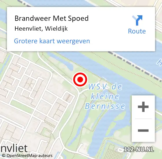 Locatie op kaart van de 112 melding: Brandweer Met Spoed Naar Heenvliet, Wieldijk op 13 november 2023 16:16
