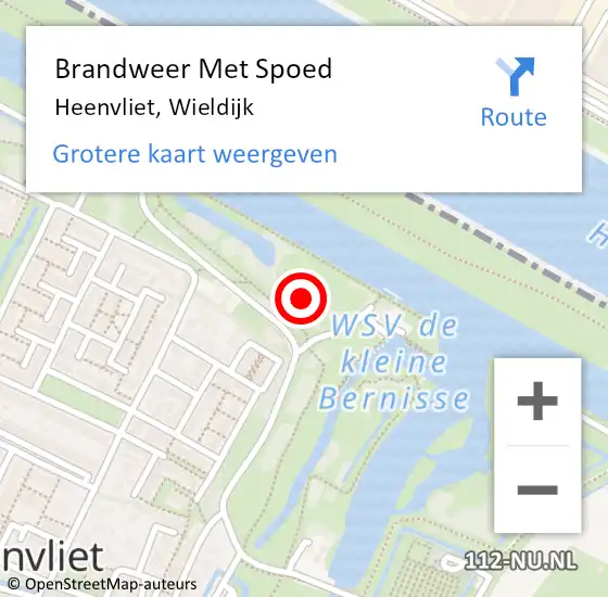 Locatie op kaart van de 112 melding: Brandweer Met Spoed Naar Heenvliet, Wieldijk op 13 november 2023 16:36