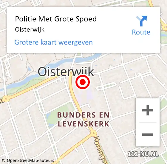 Locatie op kaart van de 112 melding: Politie Met Grote Spoed Naar Oisterwijk op 13 november 2023 17:42