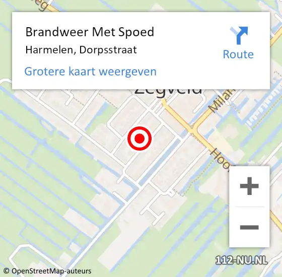 Locatie op kaart van de 112 melding: Brandweer Met Spoed Naar Harmelen, Dorpsstraat op 13 november 2023 19:01
