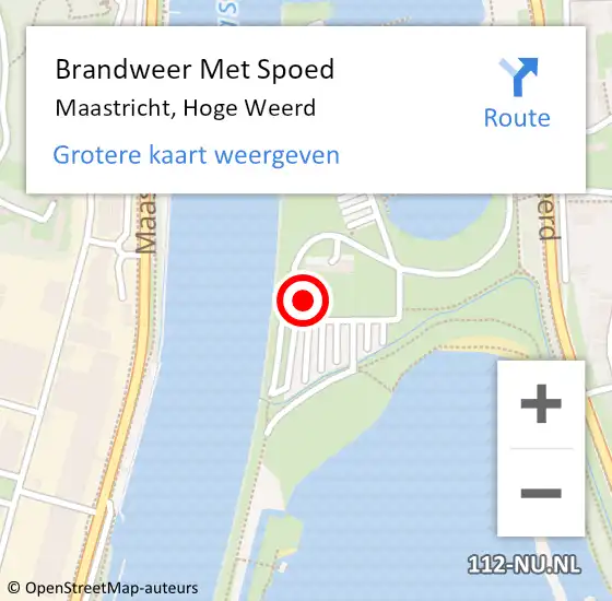 Locatie op kaart van de 112 melding: Brandweer Met Spoed Naar Maastricht, Hoge Weerd op 14 november 2023 09:00