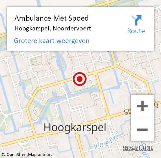 Locatie op kaart van de 112 melding: Ambulance Met Spoed Naar Hoogkarspel, Noordervoert op 14 november 2023 14:58