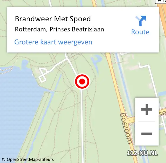 Locatie op kaart van de 112 melding: Brandweer Met Spoed Naar Rotterdam, Prinses Beatrixlaan op 14 november 2023 22:19