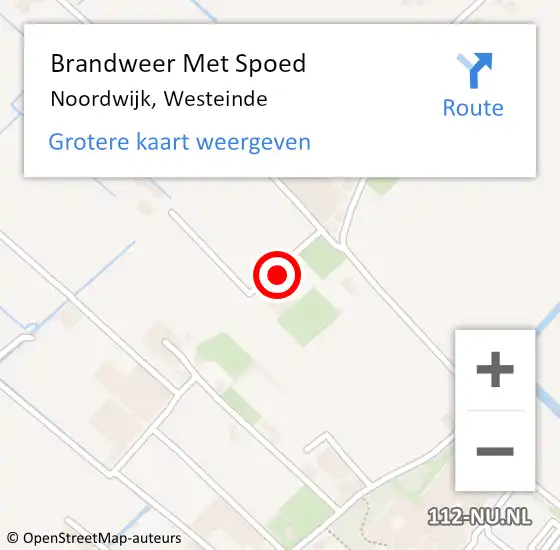 Locatie op kaart van de 112 melding: Brandweer Met Spoed Naar Noordwijk, Westeinde op 15 november 2023 08:17