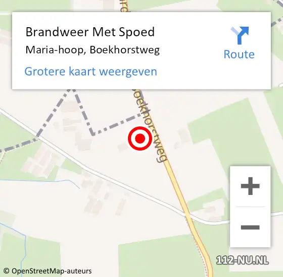 Locatie op kaart van de 112 melding: Brandweer Met Spoed Naar Maria-hoop, Boekhorstweg op 15 november 2023 09:50