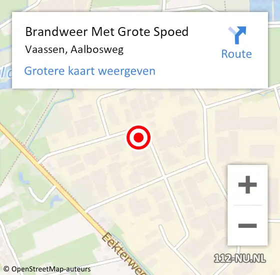 Locatie op kaart van de 112 melding: Brandweer Met Grote Spoed Naar Vaassen, Aalbosweg op 15 november 2023 16:42