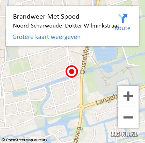 Locatie op kaart van de 112 melding: Brandweer Met Spoed Naar Noord-Scharwoude, Dokter Wilminkstraat op 15 november 2023 22:14