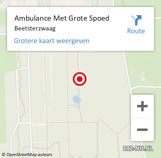 Locatie op kaart van de 112 melding: Ambulance Met Grote Spoed Naar Beetsterzwaag op 16 november 2023 13:38