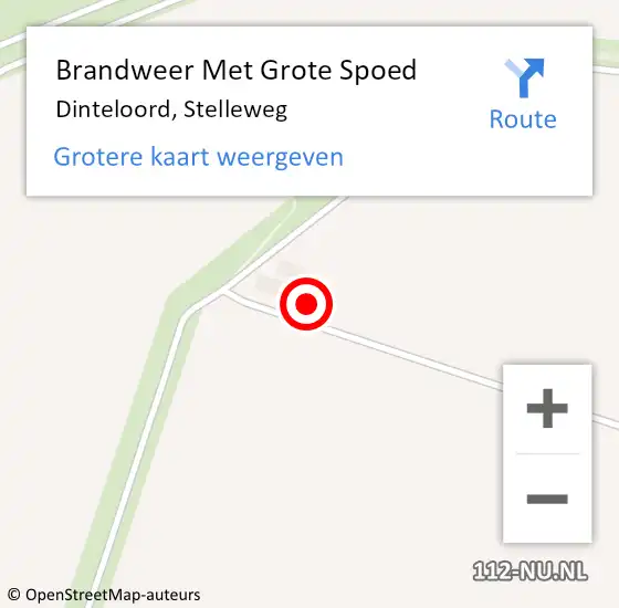 Locatie op kaart van de 112 melding: Brandweer Met Grote Spoed Naar Dinteloord, Stelleweg op 16 november 2023 22:38