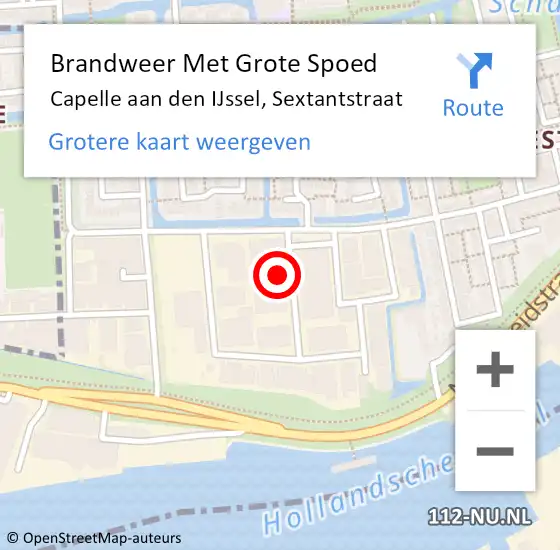 Locatie op kaart van de 112 melding: Brandweer Met Grote Spoed Naar Capelle aan den IJssel, Sextantstraat op 17 november 2023 02:58