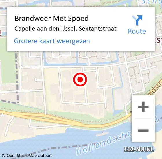 Locatie op kaart van de 112 melding: Brandweer Met Spoed Naar Capelle aan den IJssel, Sextantstraat op 17 november 2023 03:31