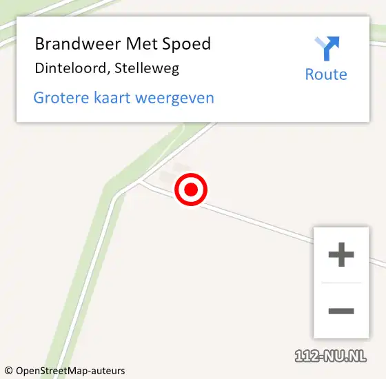 Locatie op kaart van de 112 melding: Brandweer Met Spoed Naar Dinteloord, Stelleweg op 17 november 2023 09:49