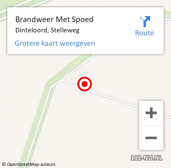 Locatie op kaart van de 112 melding: Brandweer Met Spoed Naar Dinteloord, Stelleweg op 17 november 2023 10:53