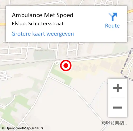 Locatie op kaart van de 112 melding: Ambulance Met Spoed Naar Elsloo, Schuttersstraat op 15 september 2014 17:04