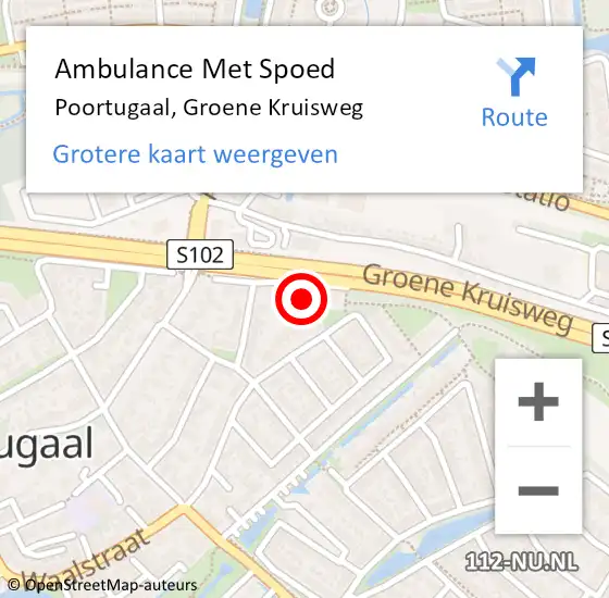 Locatie op kaart van de 112 melding: Ambulance Met Spoed Naar Poortugaal, Groene Kruisweg op 18 november 2023 13:40