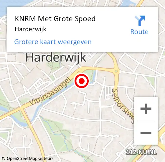 Locatie op kaart van de 112 melding: KNRM Met Grote Spoed Naar Harderwijk op 18 november 2023 16:48