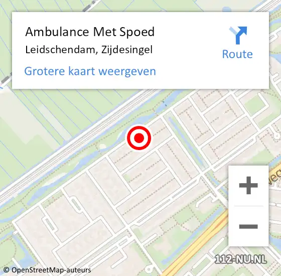 Locatie op kaart van de 112 melding: Ambulance Met Spoed Naar Leidschendam, Zijdesingel op 18 november 2023 18:29