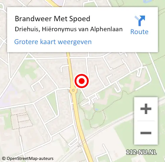 Locatie op kaart van de 112 melding: Brandweer Met Spoed Naar Driehuis, Hiëronymus van Alphenlaan op 18 november 2023 18:41