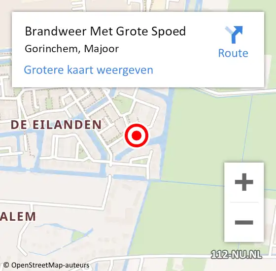 Locatie op kaart van de 112 melding: Brandweer Met Grote Spoed Naar Gorinchem, Majoor op 19 november 2023 01:21