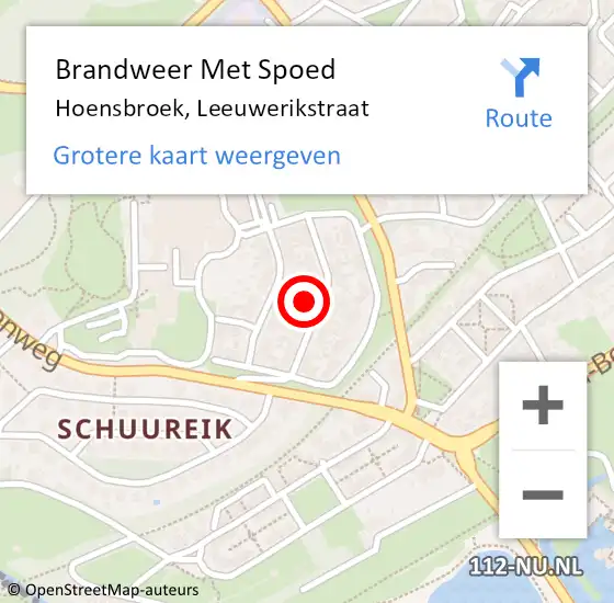 Locatie op kaart van de 112 melding: Brandweer Met Spoed Naar Hoensbroek, Leeuwerikstraat op 19 november 2023 08:11