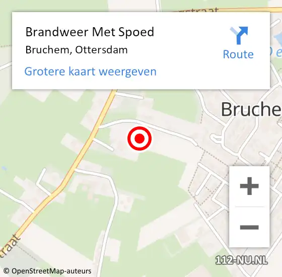 Locatie op kaart van de 112 melding: Brandweer Met Spoed Naar Bruchem, Ottersdam op 19 november 2023 10:23