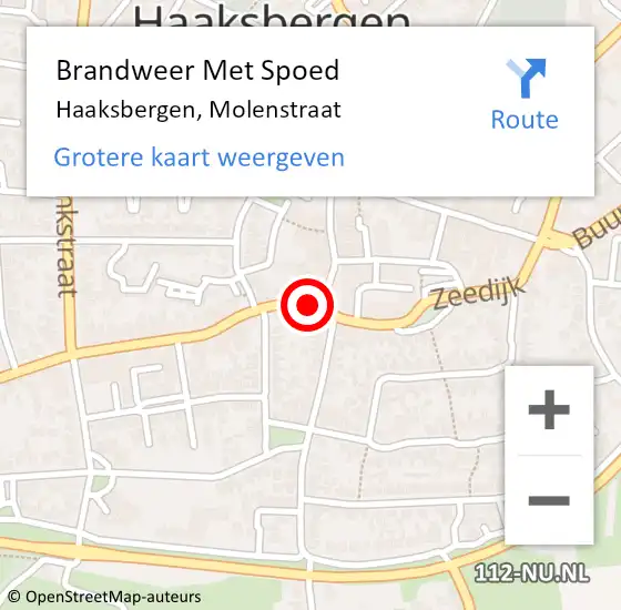 Locatie op kaart van de 112 melding: Brandweer Met Spoed Naar Haaksbergen, Molenstraat op 19 november 2023 11:20