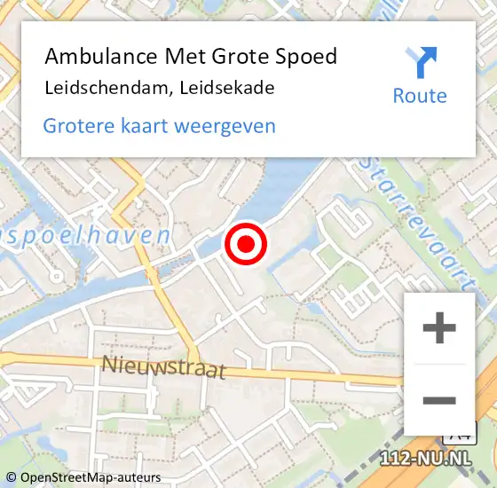 Locatie op kaart van de 112 melding: Ambulance Met Grote Spoed Naar Leidschendam, Leidsekade op 19 november 2023 12:45