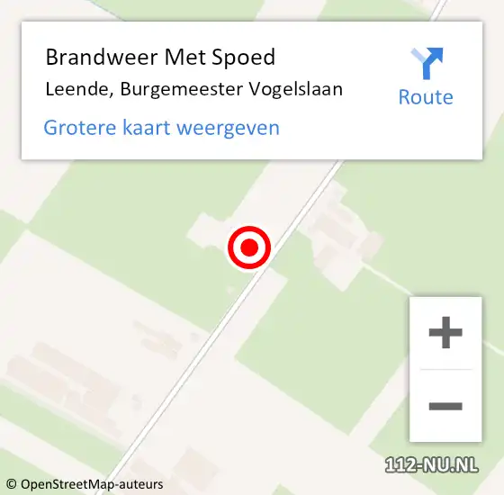 Locatie op kaart van de 112 melding: Brandweer Met Spoed Naar Leende, Burgemeester Vogelslaan op 19 november 2023 13:08