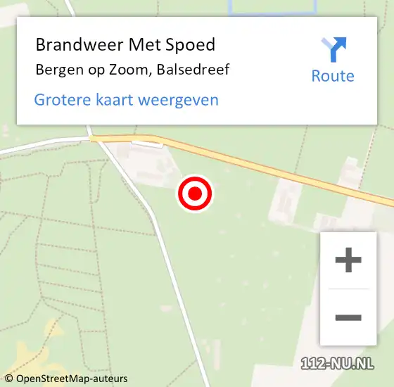 Locatie op kaart van de 112 melding: Brandweer Met Spoed Naar Bergen op Zoom, Balsedreef op 19 november 2023 22:33