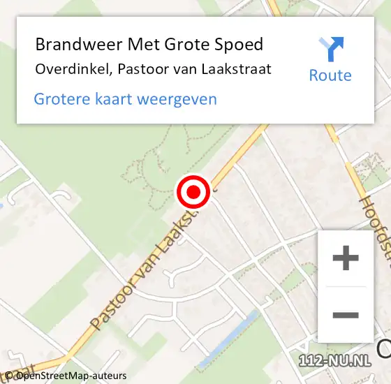 Locatie op kaart van de 112 melding: Brandweer Met Grote Spoed Naar Overdinkel, Pastoor van Laakstraat op 20 november 2023 12:10