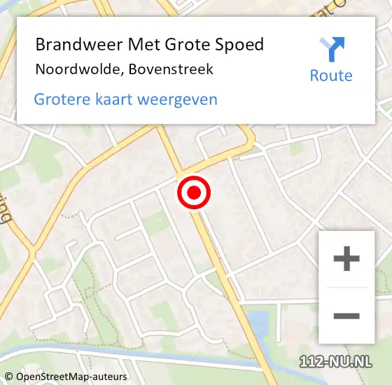 Locatie op kaart van de 112 melding: Brandweer Met Grote Spoed Naar Noordwolde, Bovenstreek op 20 november 2023 15:56