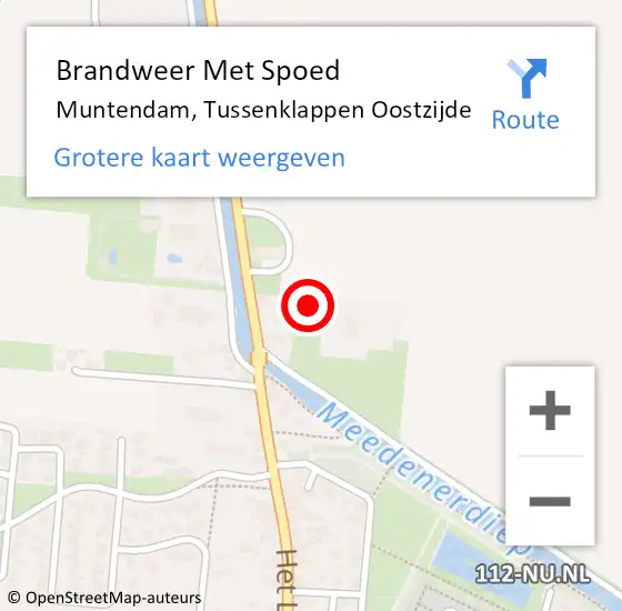 Locatie op kaart van de 112 melding: Brandweer Met Spoed Naar Muntendam, Tussenklappen Oostzijde op 20 november 2023 16:02