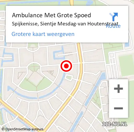 Locatie op kaart van de 112 melding: Ambulance Met Grote Spoed Naar Spijkenisse, Sientje Mesdag-van Houtenstraat op 21 november 2023 09:34