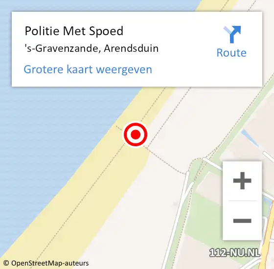 Locatie op kaart van de 112 melding: Politie Met Spoed Naar 's-Gravenzande, Arendsduin op 21 november 2023 14:16
