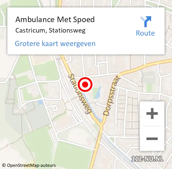 Locatie op kaart van de 112 melding: Ambulance Met Spoed Naar Castricum, Stationsweg op 21 november 2023 18:36