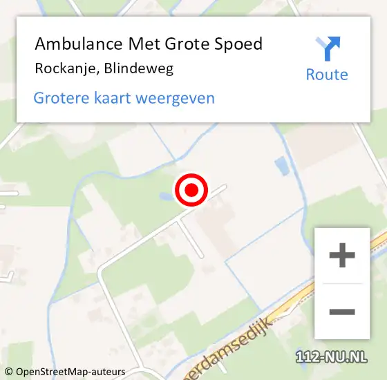 Locatie op kaart van de 112 melding: Ambulance Met Grote Spoed Naar Rockanje, Blindeweg op 16 september 2014 08:30